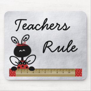 Ladybug der Lehrerin mit Ruler-Maus-Pad Mousepad