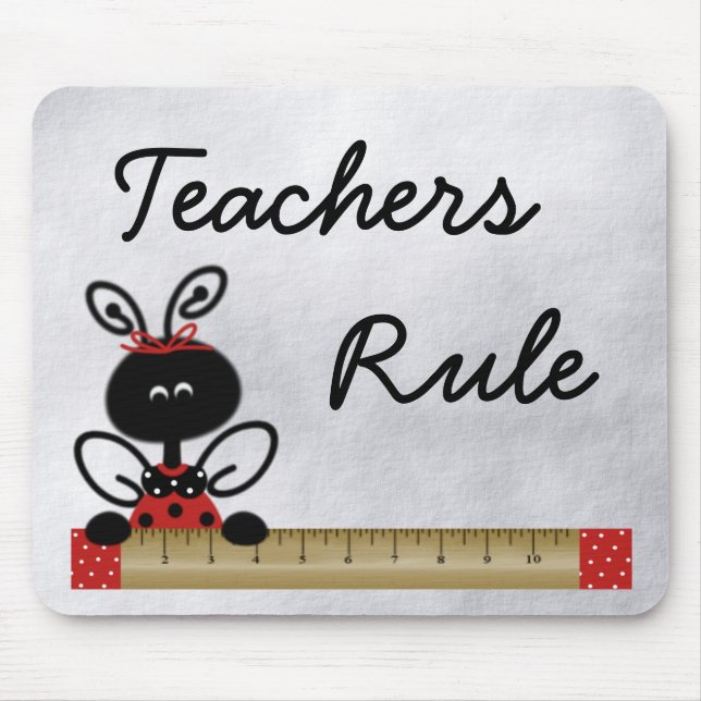 Ladybug der Lehrerin mit Ruler-Maus-Pad Mousepad (Vorne)