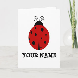 LADYBUG-Design mit JEDEM NAME Karte