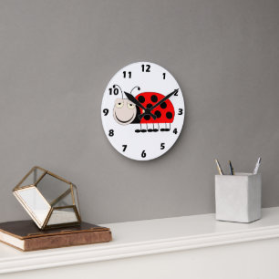 Ladybug Design Wall Clock Runde Wanduhr