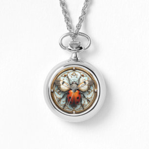 Ladybug Diamonds Gold Elegant Ausgezeichnet Armbanduhr