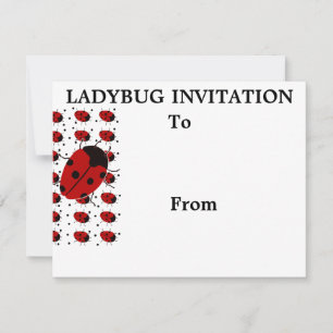 Ladybug Dot Stationary Einladung