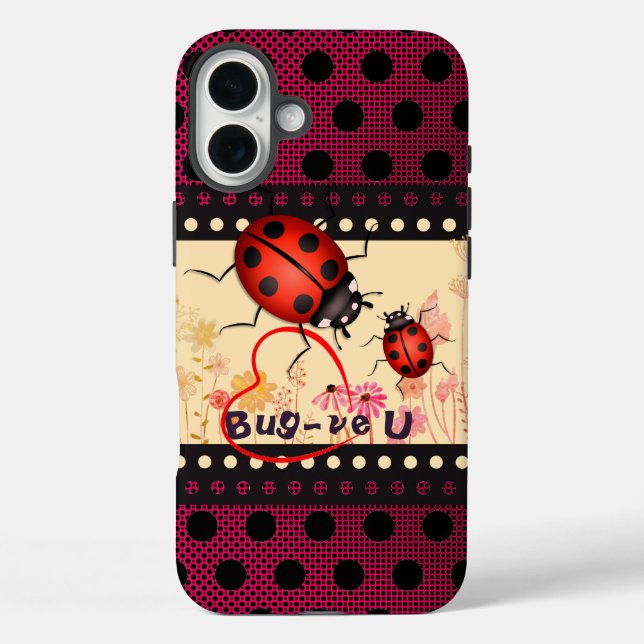 Ladybug Dots Case-Mate iPhone Hülle (Rückseite)