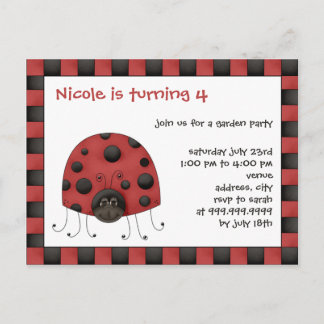 Ladybug - Einladung zum Geburtstag