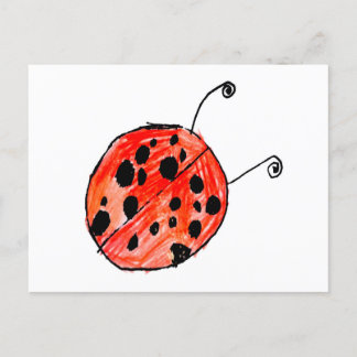 Ladybug Einladungspostkarte