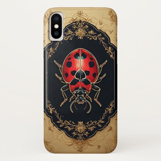 Ladybug Elegant Kunstmalerei Case-Mate iPhone Hülle (Rückseite)
