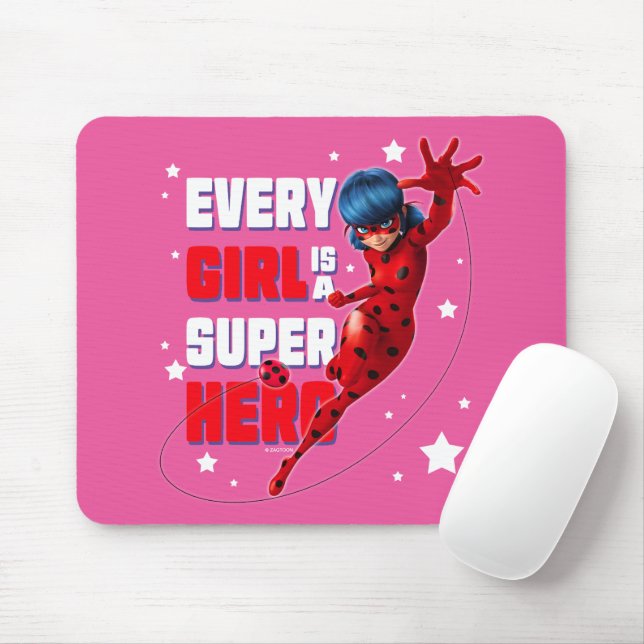 Ladybug Every Girl ist ein Super-Held Mousepad (Mit Mouse)