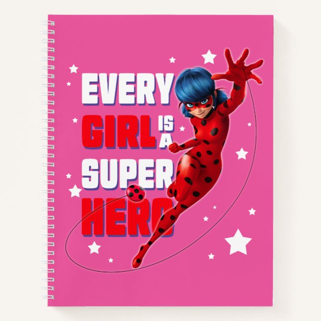 Ladybug Every Girl ist ein Super-Held Notizbuch (Vorderseite)
