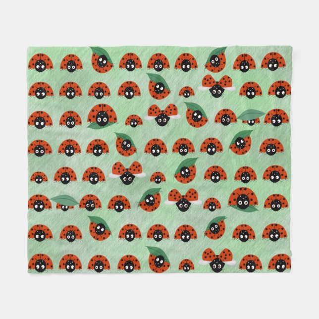 Ladybug Fleece Blanket (Vorderseite (Horizontal))
