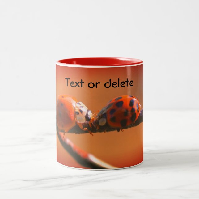 Ladybug Friends Nature Personalisiert Zweifarbige Tasse (Mittel)