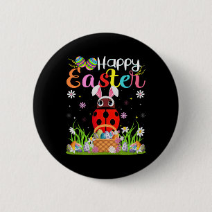 Ladybug Frohe Ostern Eierjagd Bunny Ohr Ladybug Ea Button