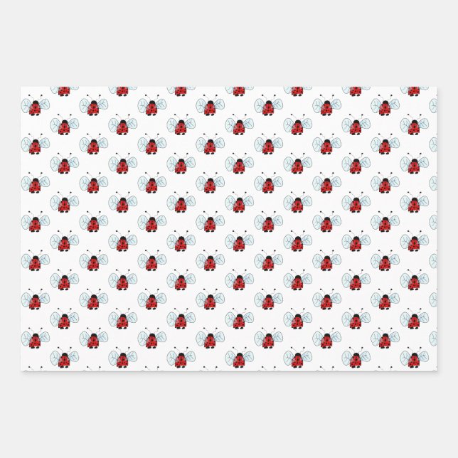 Ladybug Geschenkpapier Set (Vorderseite)