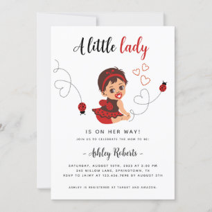 Ladybug Girl Babydusche Einladung
