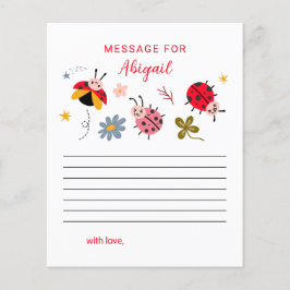 Ladybug Girl Birthday Time Capsule Message