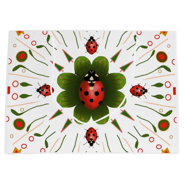 Ladybug Große Geschenktasche Geschenktüte (Vorderseite)