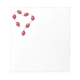 Ladybug Heart Notepad Notizblock