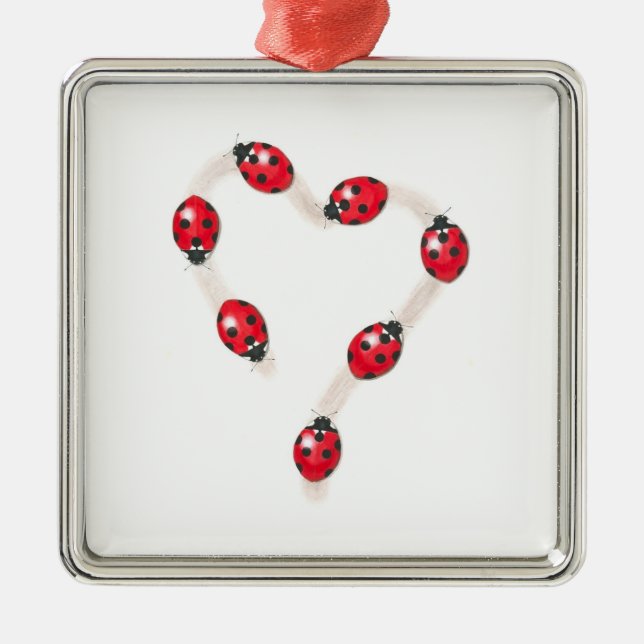 Ladybug Heart Ornament (Vorne)
