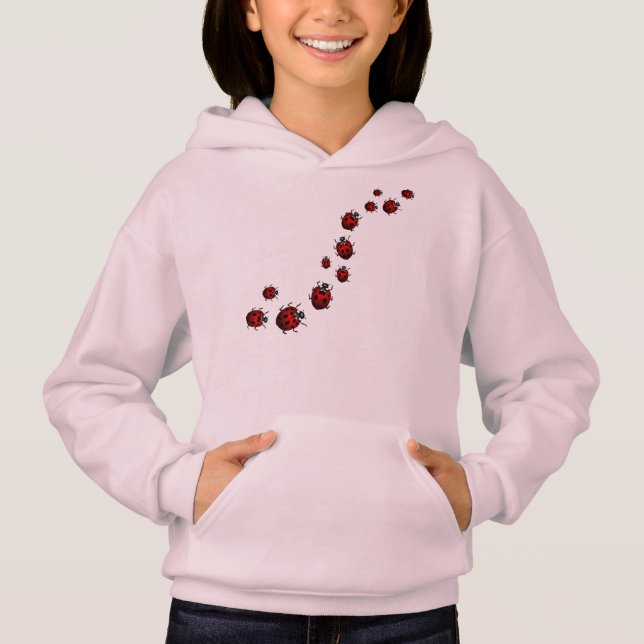 Ladybug Hoodie Girl's Ladybug Hoodie Shirt & Gesch (Vorderseite)