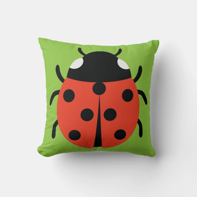 Ladybug Illustration Kissen (Vorderseite)