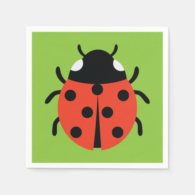 Ladybug Illustration Serviette (Vorderseite)