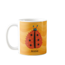 Ladybug im Herbst - orange gelbe geometrische Kuns