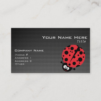 Ladybug; Imitate Kohlenstofffaser Visitenkarte
