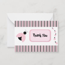 Ladybug in rosa Danke