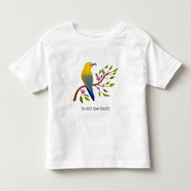 Ladybug-Insekt leckerer, farbiger Vogel mädchenhaf Kleinkind T-shirt (Vorderseite)