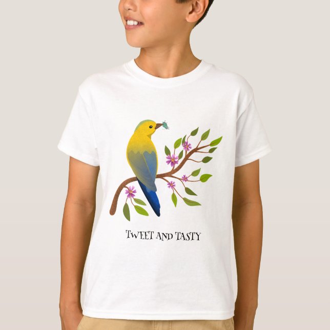 Ladybug-Insekt leckerer, farbiger Vogel mädchenhaf T-Shirt (Vorderseite)