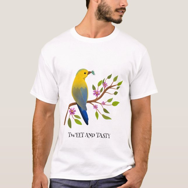 Ladybug-Insekt leckerer, farbiger Vogel mädchenhaf T-Shirt (Vorderseite)