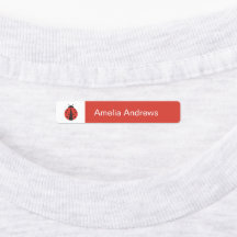 Ladybug Iron Name Labels für Schulcamps