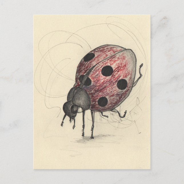 Ladybug kann nicht tanzen feiertagspostkarte (Vorderseite)