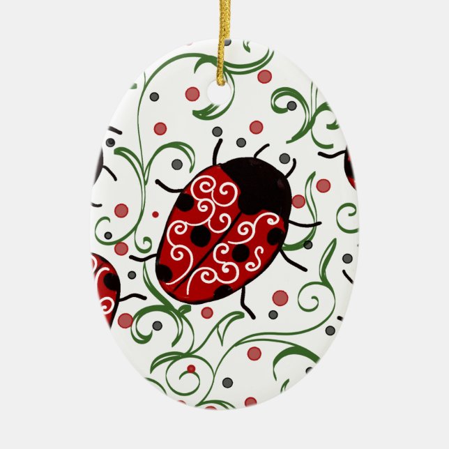 Ladybug Keramik Ornament (Vorne)