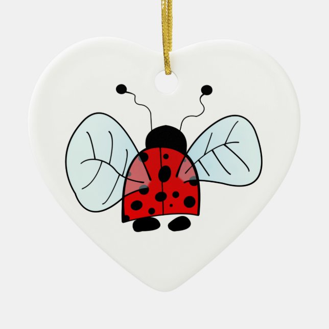 Ladybug Keramik Ornament (Vorne)