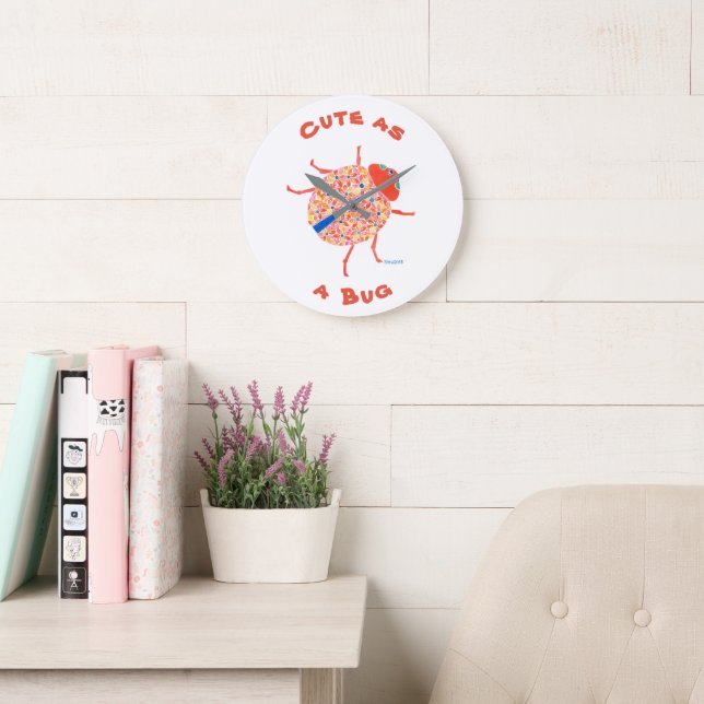 Ladybug Kinderzimmer Wall Clock Große Wanduhr (Lesesaal)