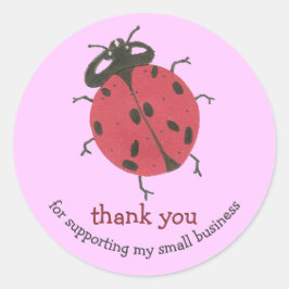 Ladybug kleine Unternehmen Vielen Dank, Aufkleber