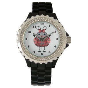 Ladybug Kristall Womens Armbanduhr