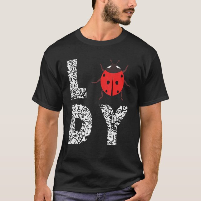 Ladybug Lady Leopard Ladybug Niedlich Ladybug Inse T-Shirt (Vorderseite)
