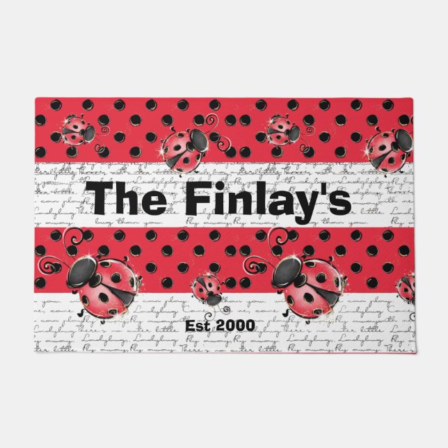 Ladybug Ladybird-Design Fußmatte (Vorderseite)