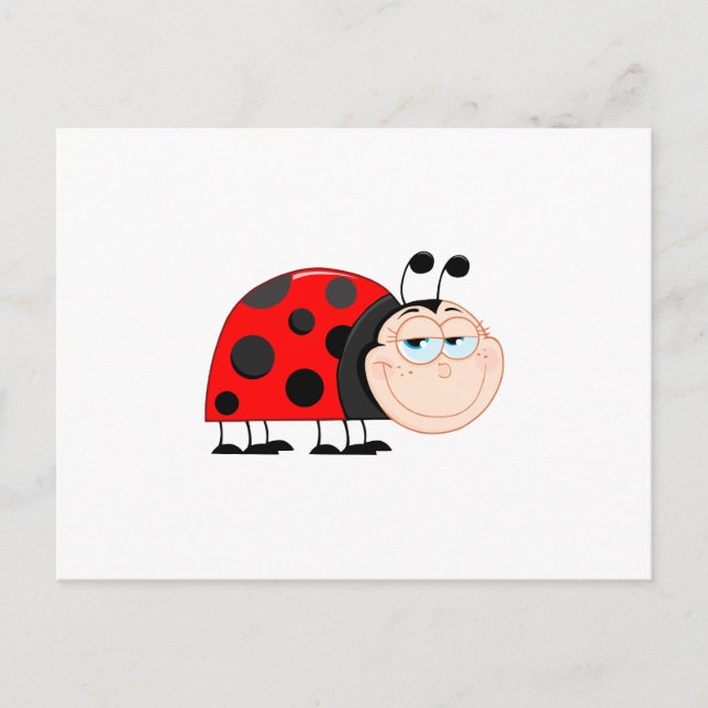 Ladybug Ladybugs Bug Bugs Funny Insect Niedlich Lä Postkarte (Vorderseite)