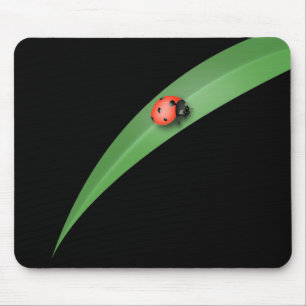 Ladybug Leaf Mousepad