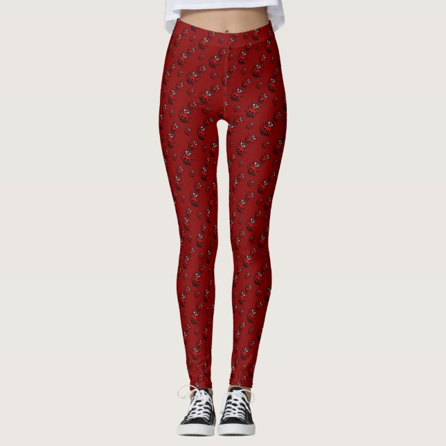 Ladybug Leggings Niedlich Ladybug Art Stretchy Pan (Vorderseite)