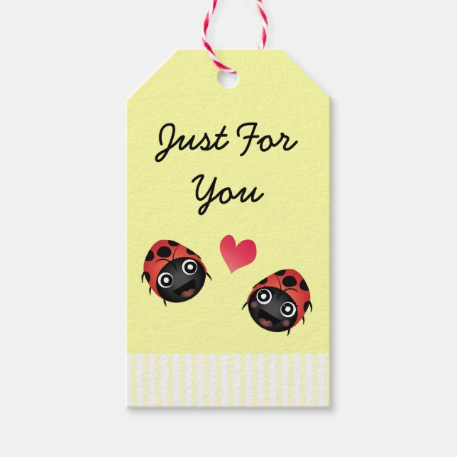 Ladybug-Liebe Geschenkanhänger (Vorderseite)