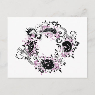 Ladybug Life Cycle Postcard - Lila Postkarte