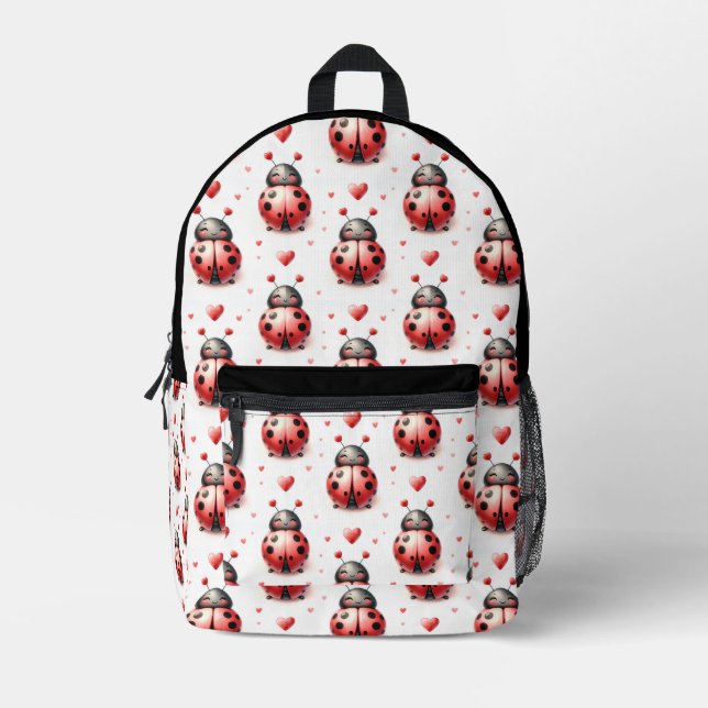 Ladybug Love Bedruckter Rucksack (Vorderseite)