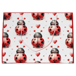 Ladybug Love (personalized) Große Geschenktüte