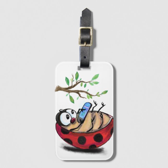 Ladybug mit dem Tag für das Gepäck Gepäckanhänger (Vorderseite Vertikal)