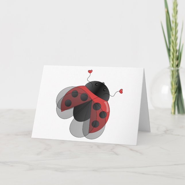 Ladybug mit Opernflügel Karte (Vorderseite)
