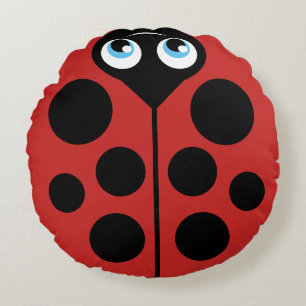 Ladybug mit Personalisierter Meldungsvorlage Rundes Kissen