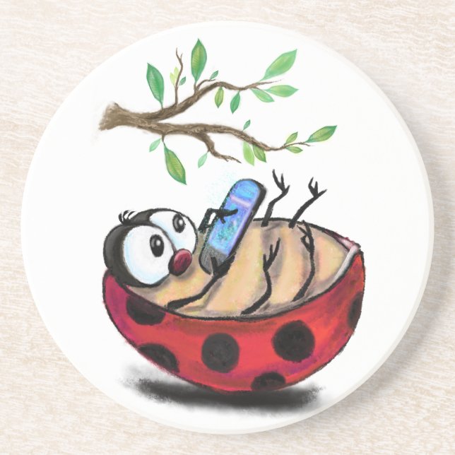 Ladybug mit Phone Fun Untersetzer Spring (Vorne)